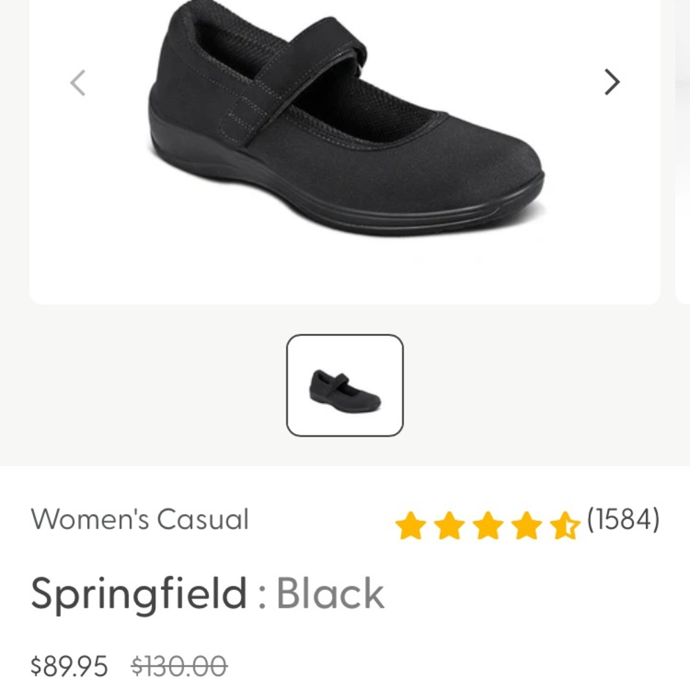Orthofeet Mary Jane all stretch upper shoes. Ortho cushion system support - Picture 6 of 6